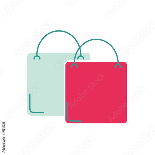 colorful shopping bags elements to market buy