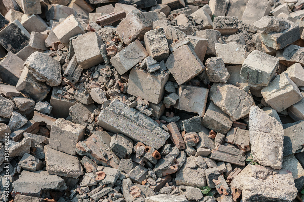 close-up shot of bricks wreckage abandoned close-up shot of bricks wreckage abandoned