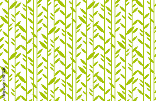green leaf geometric vintage seamless pattern.