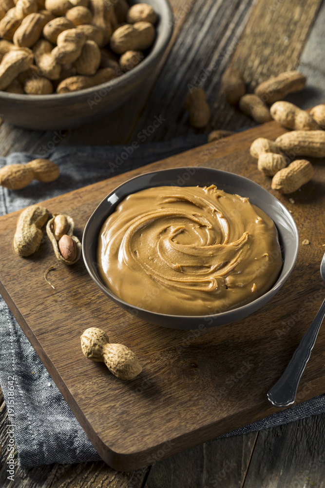 Fototapeta premium Sweet Organic Natural Creamy Peanut Butter