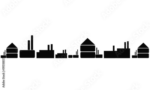 Industrie Hintergrund Industrielandschaft Landschaft Band Banner Stadt Panorama