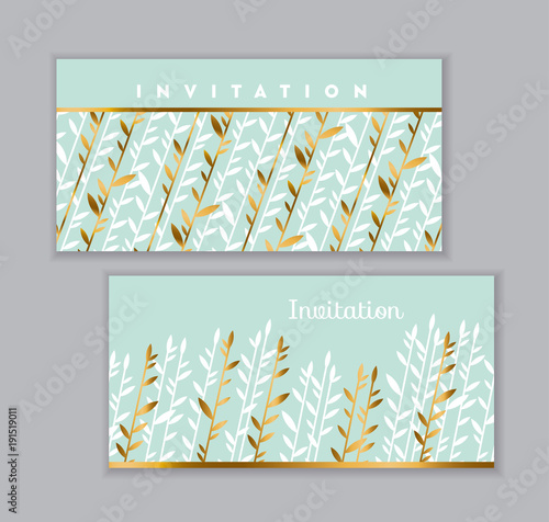 Elegant gold and pale green...