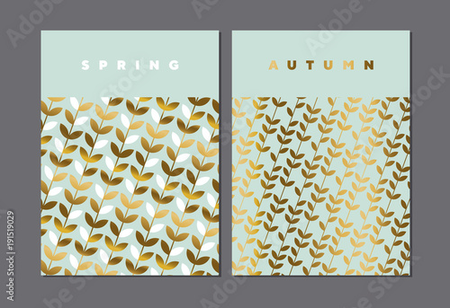 Elegant gold and pale green...