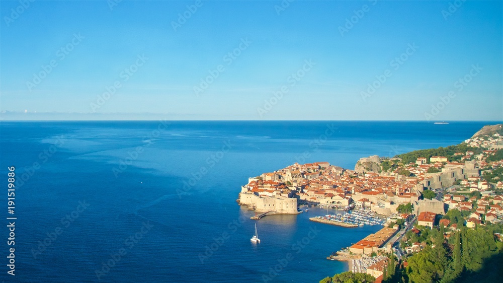 Overview of the Old Town at Dubrovnik, Croatia