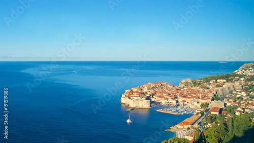 Overview of the Old Town at Dubrovnik, Croatia