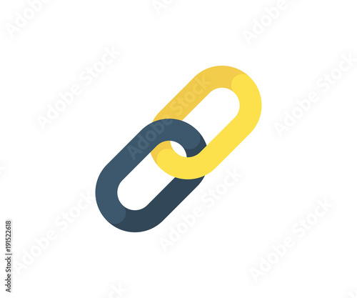 Links icon. Vector illustration in flat minimalist style.