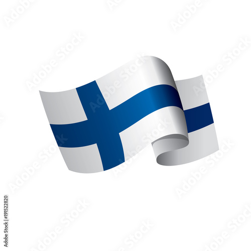 Finland flag, vector illustration