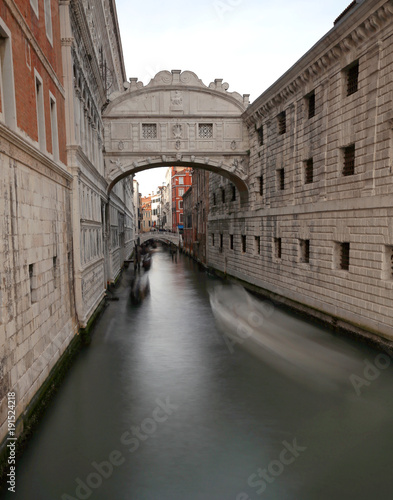 Bridge of sighs is an historical building in Venice Island Italy