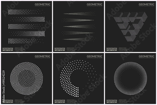  Universal Halftone Geometric Shapes For Design