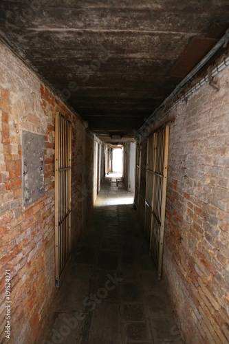 Long tunnel under an ancient Palace in Venice