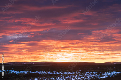 High Crag Sunset / Sunset over High Crag in Nidderdale, North Yorkshire,England. December 2017 photo