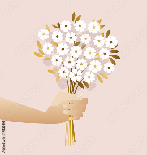 Luxury wedding white flower...