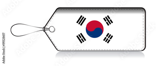 South Korean flag lable, Label of product made in South Korea