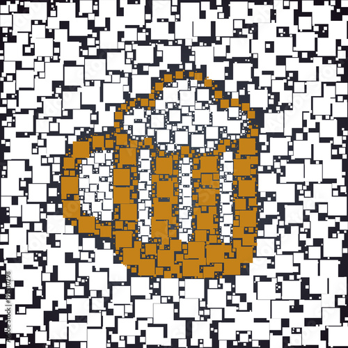 Beer mug background designed with papers