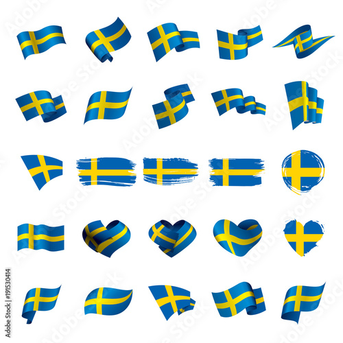 Sweden flag, vector illustration
