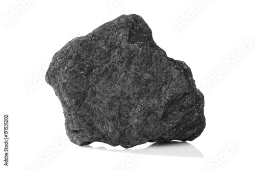 Mineral coal stone isolated on white