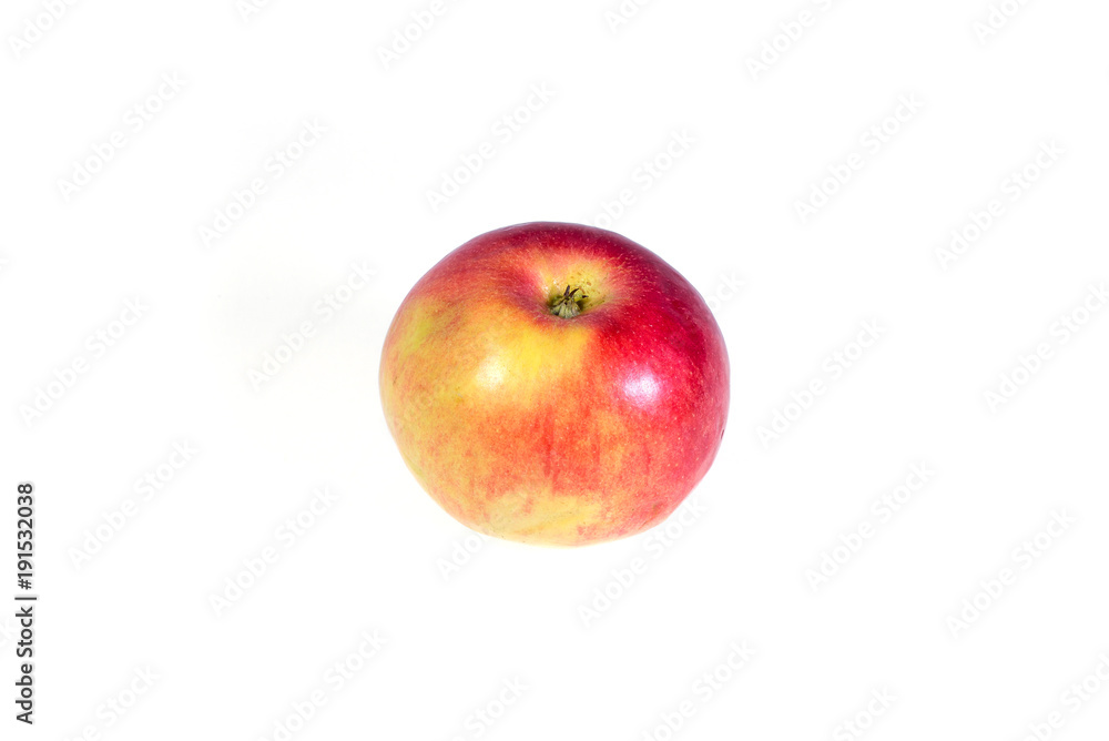 Ripe, juicy apple on a white background. Vitamin diet for weight loss. Ripe, juicy apple on a white background. Vitamin diet for weight loss.