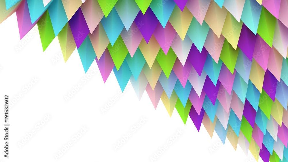 Holographic pyramids background. 3d illustration. Multicolor wallpaper.  Smooth pastel texture. Spikes abstract. Sharp objects. 3d rendering  backdrop. Stock Illustration | Adobe Stock