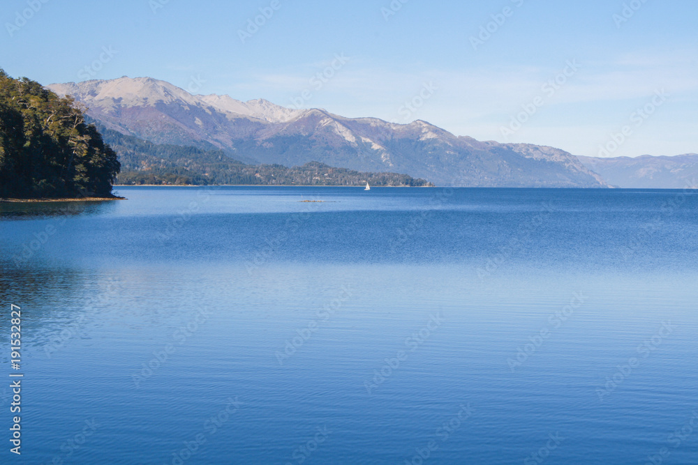 Blue lake at Vila La Angostura, Argentina