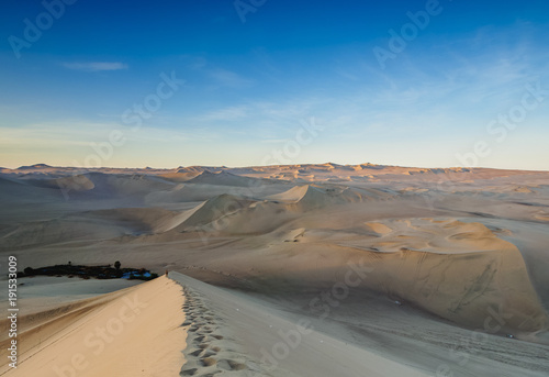 Sand Dunes of Ica Desert near Huacachina  Ica Region  Peru