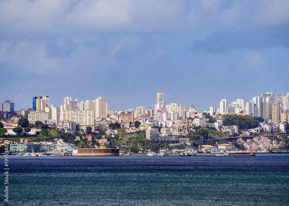 City seen from the Bay of All Saints, Salvador, State of Bahia, Brazil City seen from the Bay of All Saints, Salvador, State of Bahia, Brazil