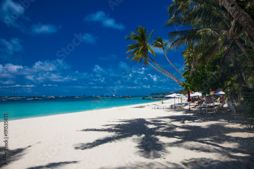 Beautiful tropical White beach on Boracay. Philippines. © Aleksandar Todorovic