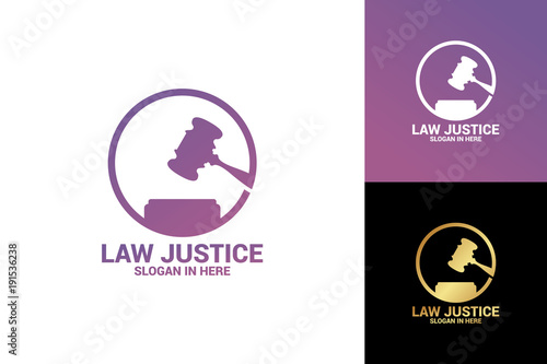 Law Justice Logo Template Design Vector, Emblem, Design Concept, Creative Symbol, Icon