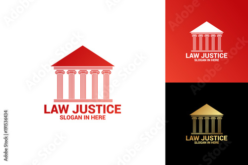 Law Justice Logo Template Design Vector, Emblem, Design Concept, Creative Symbol, Icon