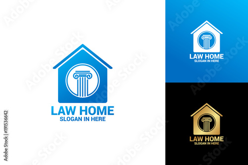 Law Home Logo Template Design Vector, Emblem, Design Concept, Creative Symbol, Icon