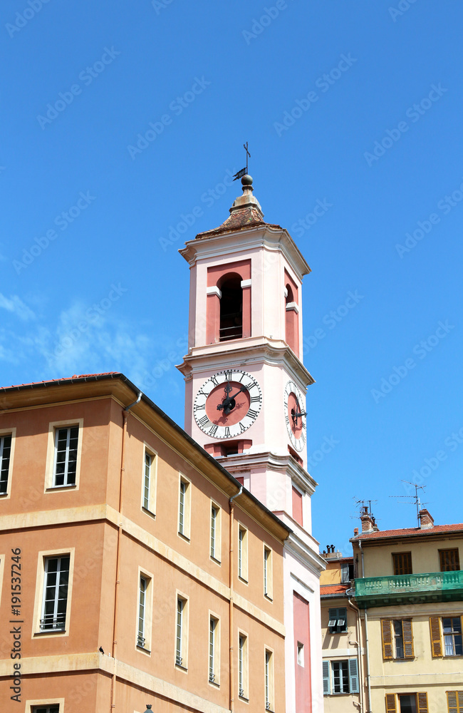Tout de l'horloge - Clock Tower - Vieux Nice - French Riviera