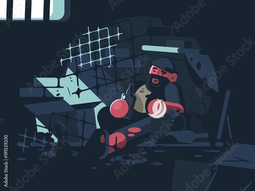 Homeless man sleeps in street