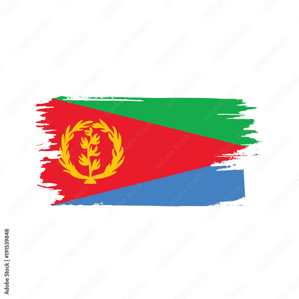 Fototapeta premium Eritrea flag, vector illustration