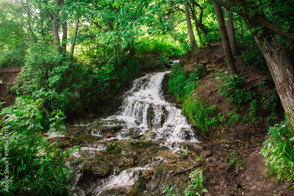 waterfall in deep forest waterfall in deep forest