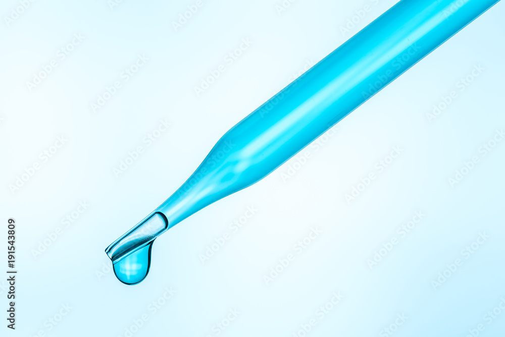 Experimental drops on glass dropper Experimental drops on glass dropper