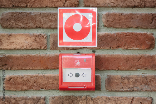 Fire alarm button in emerge...