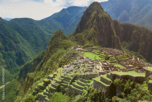 Photo from drone of Machu Picchu