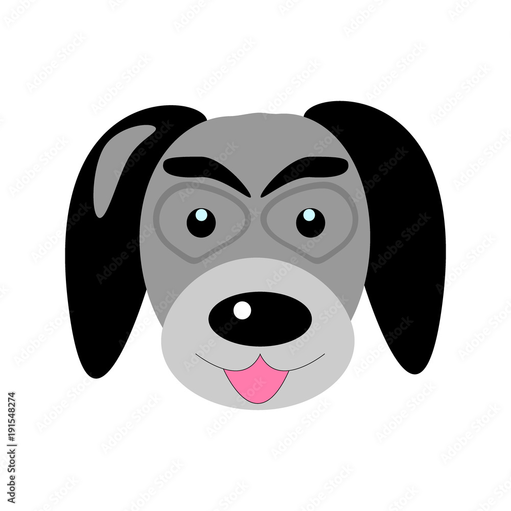 gray dog with black ears and tongue sticking out gray dog with black ears and tongue sticking out
