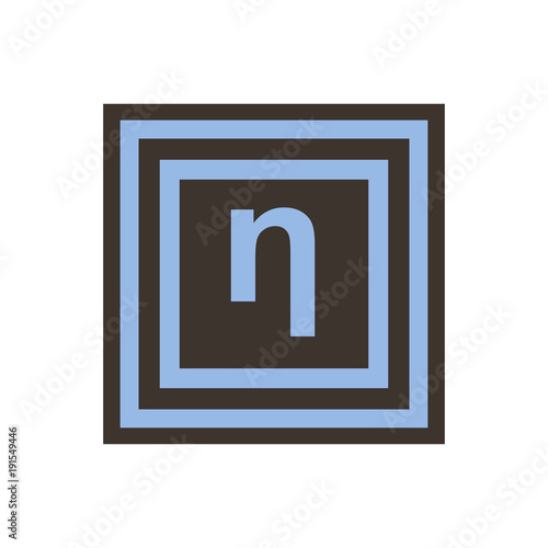 Vector symbol of small letter Eta from the Greek alphabet