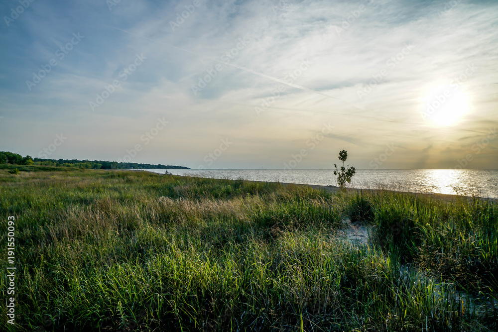 Headlands Park on Lake Erie in Northeast Ohio is a great place to relax and watch the sunset. Headlands Park on Lake Erie in Northeast Ohio is a great place to relax and watch the sunset.