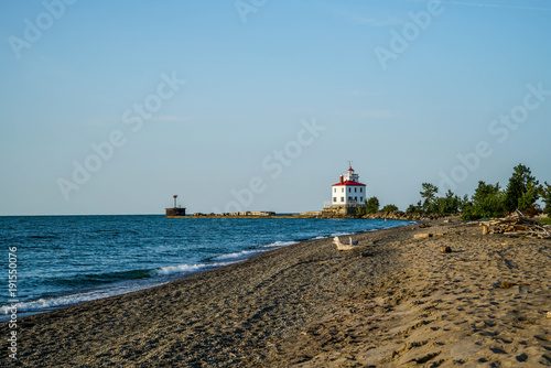 Headlands Park on Lake Erie in Northeast Ohio is a great place to relax and watch the sunset.