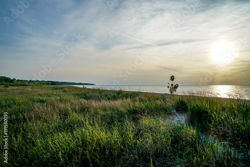 Headlands Park on Lake Erie in Northeast Ohio is a great place to relax and watch the sunset. © Richard