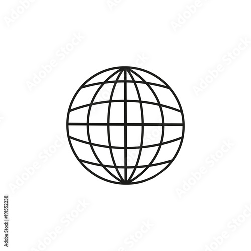 Globe of land icon