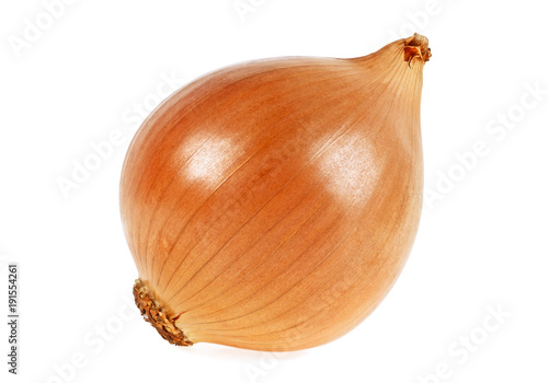 Yellow onion isolated on a white background