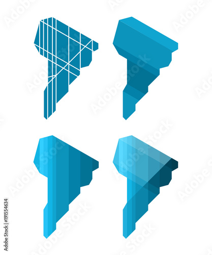 Map South America Continental with Technology Style