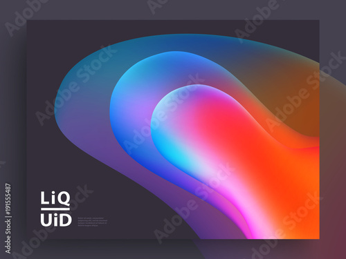 Modern Covers Template Design. Fluid colors. Trendy Holographic Gradient shapes for Presentation, Magazines, Flyers, Annual Reports, Posters and Business Cards. Vector EPS 10