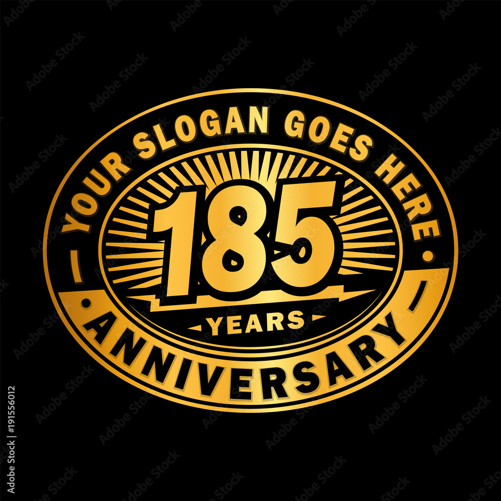 185 years anniversary design template. Vector and illustration. 185th logo. 