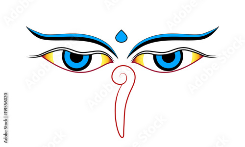 Buddha eyes isolated on white background vector