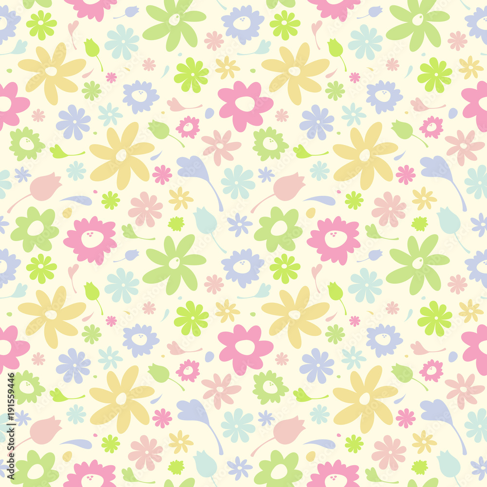 Cute seamless floral pattern Cute seamless floral pattern