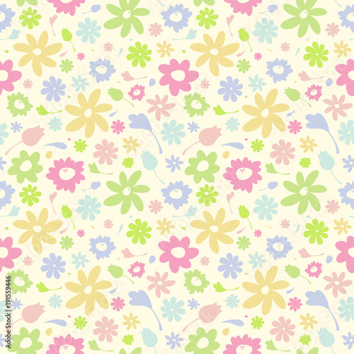 Cute seamless floral pattern
