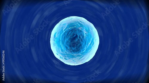 3D rendered Animation of a morphing, single biological Cell.
